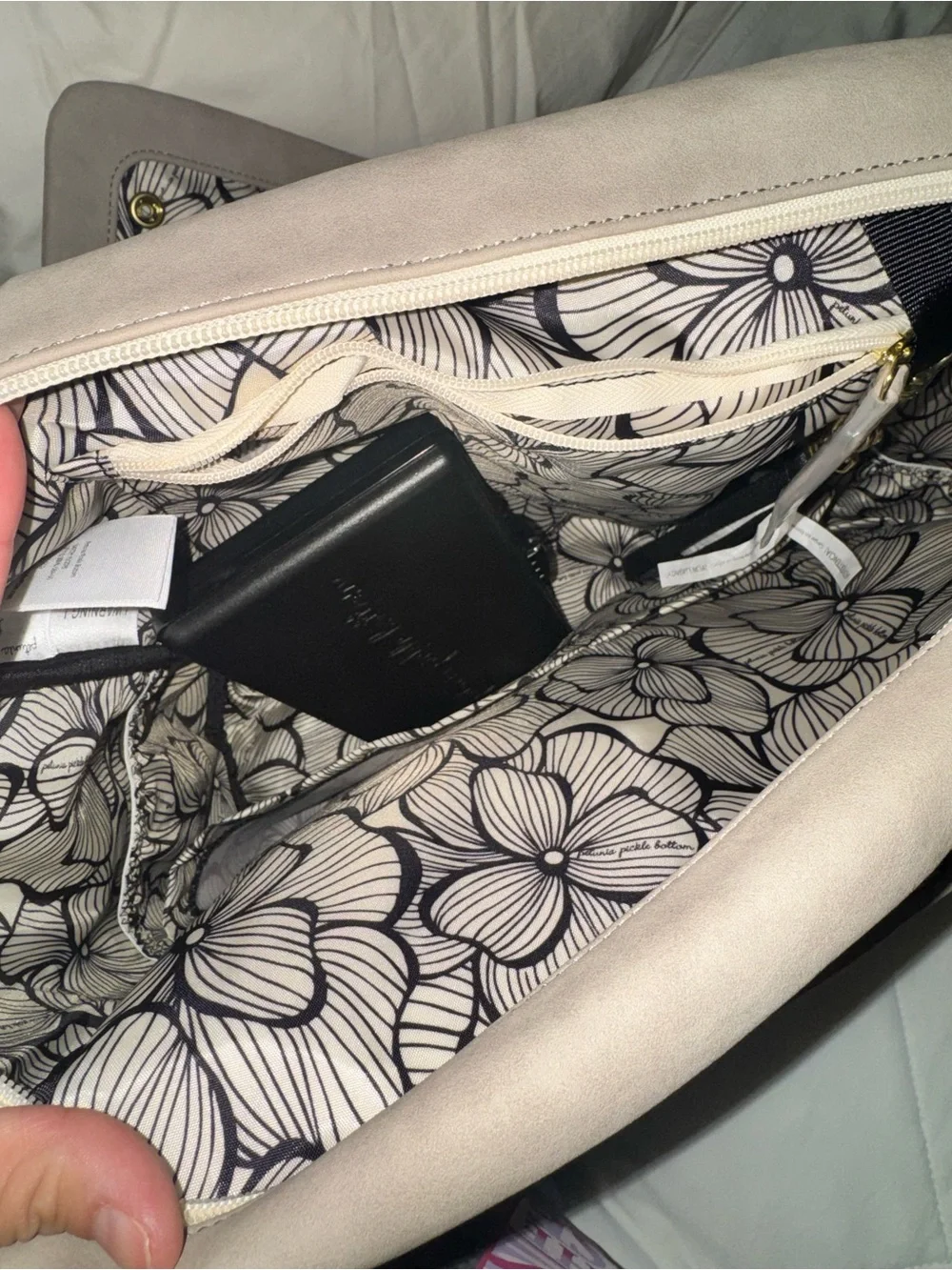 Boxy Backpack in Grey Matte Leatherette